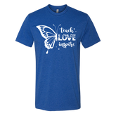 Men’s “Teach Love Inspire” Butterfly Graphic T-Shirt – Inspirational Comfort Wear